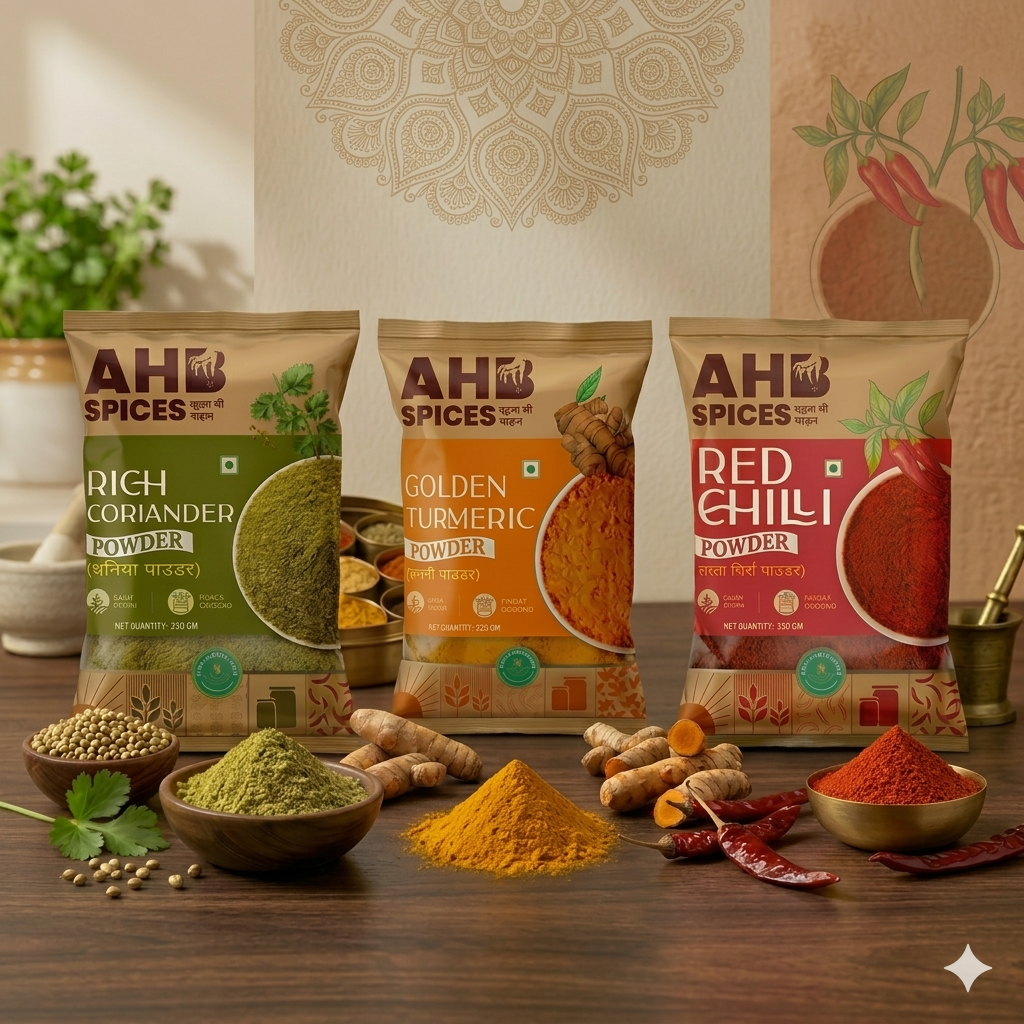 AHB Spice Trio – Chilli, Turmeric & Coriander